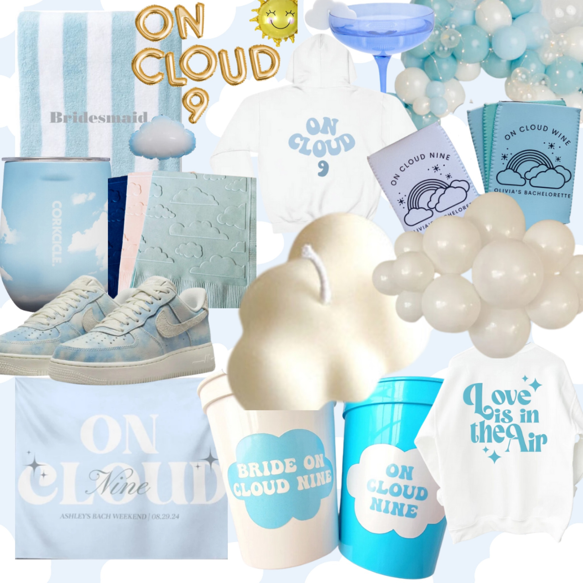 The bride is on cloud 9⛅️💍Throw a dreamy bachelorette party with this tranquil theme💙 #bachelorettepartyfavors #oncloudnine 

#LTKstyletip #LTKparties #LTKwedding