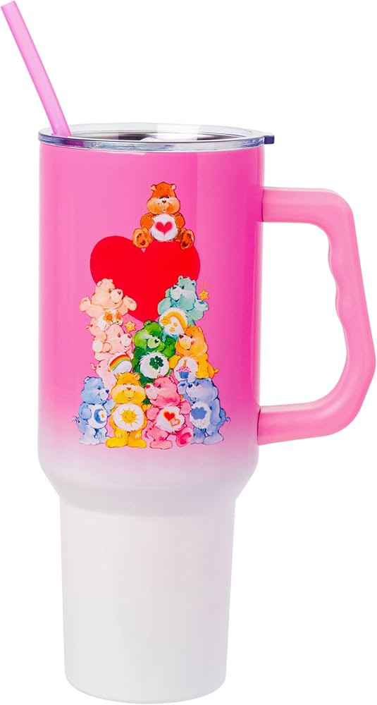 Silver Buffalo Care Bears Watercolor Heart, Stainless Steel Tumbler, 40oz | Amazon (US)