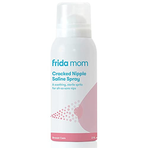 Frida Mom Saline Spray for Cracked Nipples, Breastfeeding Essentials for New Moms, Gentle for Baby and Mom, Spray to Heal Sore, Cracked Nipples, 2 fl oz | Amazon (US)