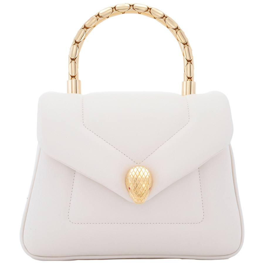 Bvlgari Ladies Serpenti Ivory Reverse Top Handle Handbag | Jomashop.com & JomaDeals.com