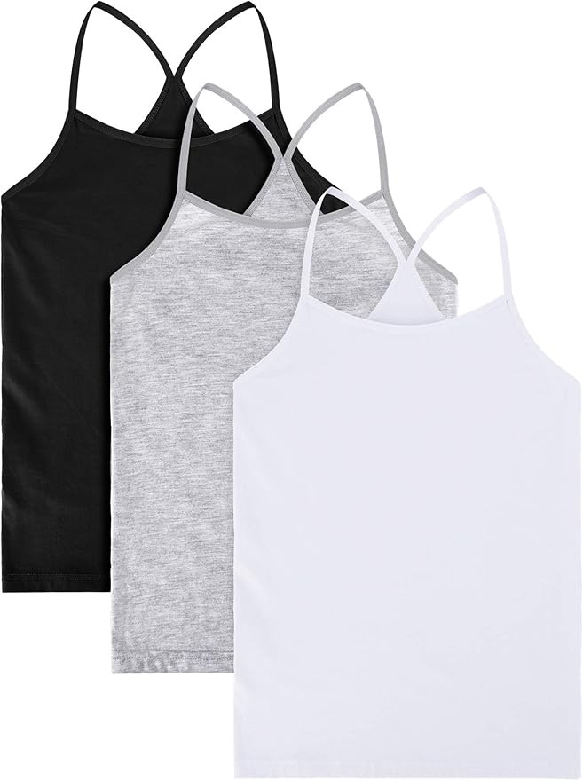 3 Pieces Girls Dance Tank Top Sleeveless Racerback Camisole Undershirts Girl Dancewear for Ballet... | Amazon (US)