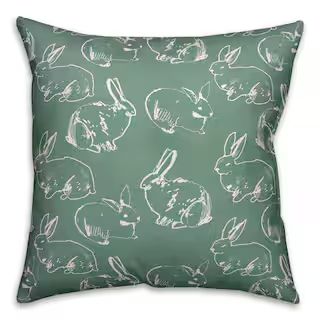 Green Bunny Pattern Throw Pillow | Michaels Stores