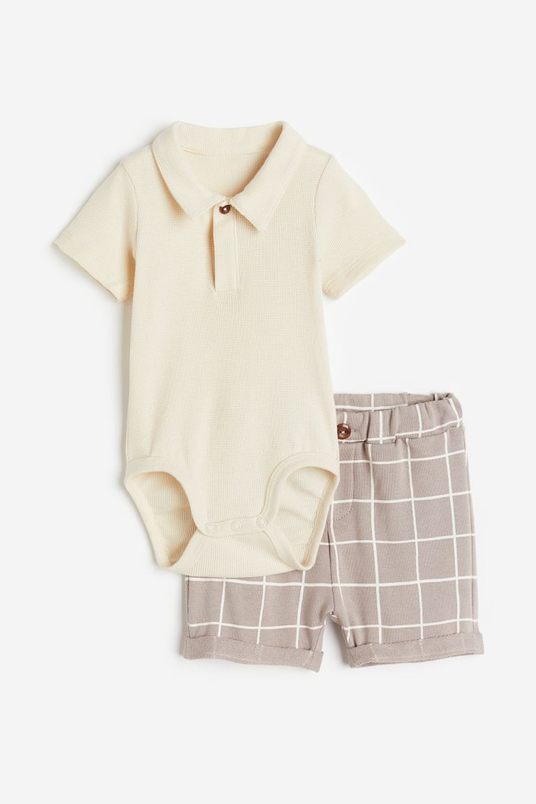 2-piece Bodysuit and Shorts Set | H&M (US + CA)