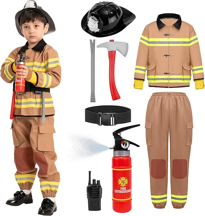 Spooktacular Creations Halloween Boys Fireman Costume, Firefighter Costume for Kids, Toddler Fire... | Amazon (US)