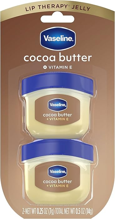 Vaseline Lip Balm Mini 2 ct Cocoa Butter For Dry Cracked Skin Hydrating Lip Balm 0.5 oz | Amazon (US)