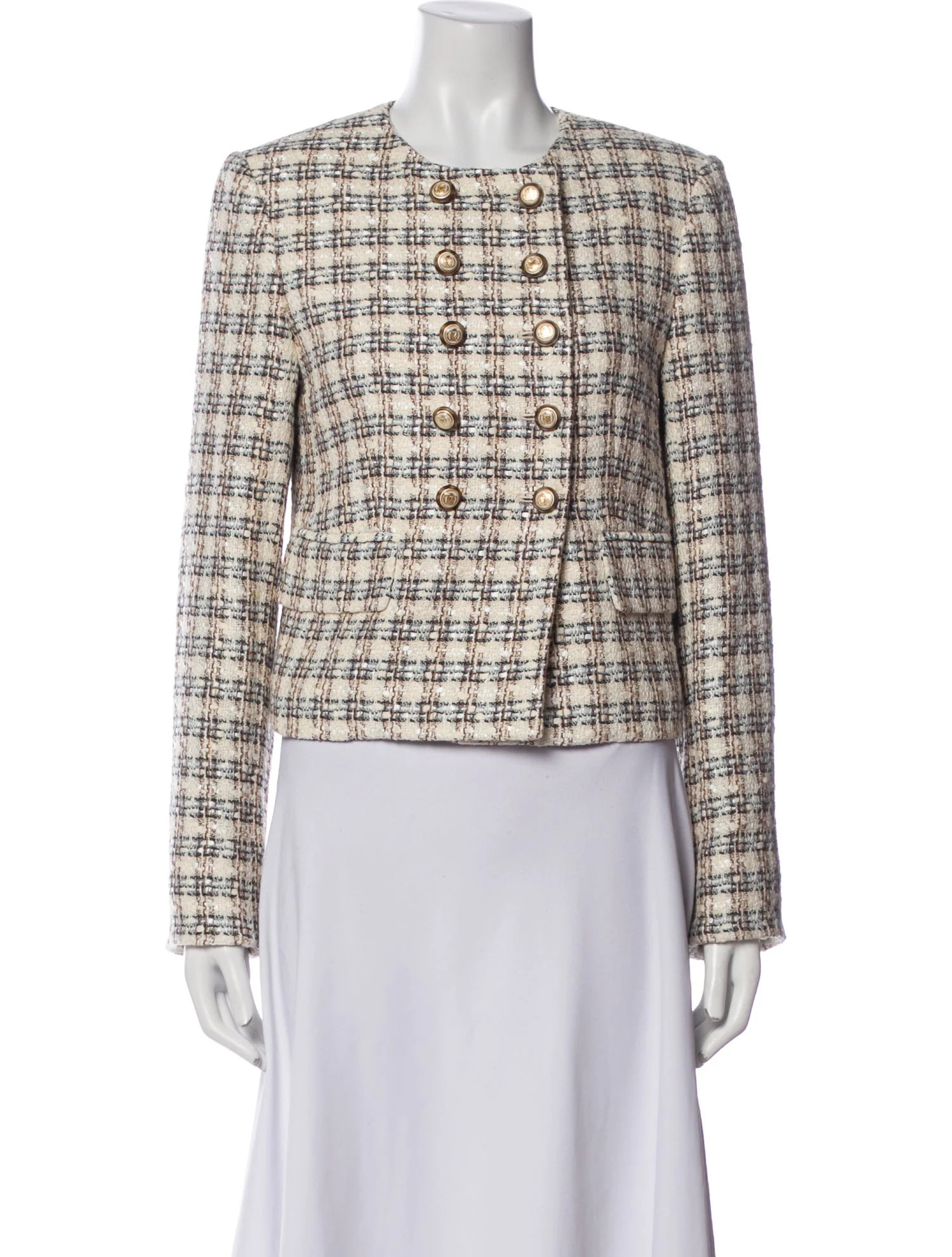 Tweed Pattern Evening Jacket | The RealReal