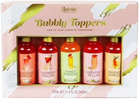 Thoughtfully Gifts, Champagne Toppers Gift Set, 2.3 Ounces Each, Flavors Include Blood Orange Mim... | Amazon (US)