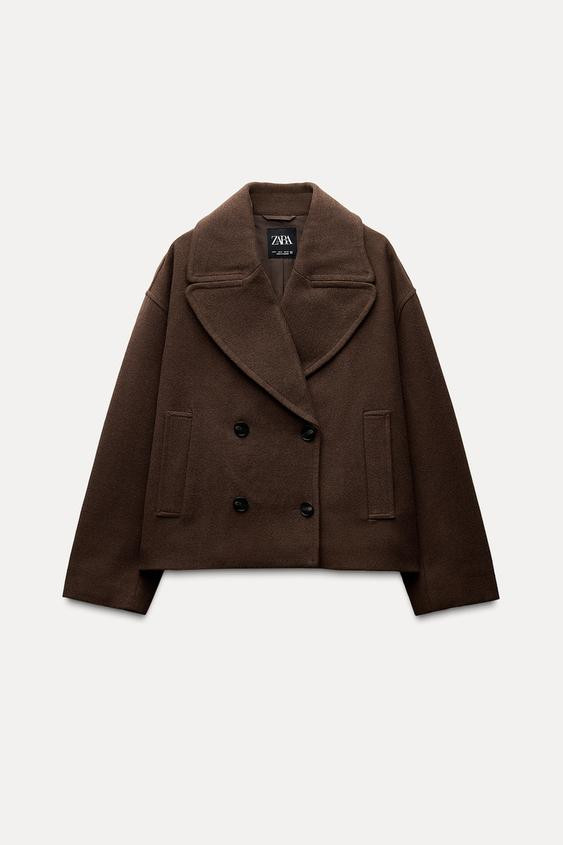 SHORT DOUBLE-BREASTED COAT | Zara UK