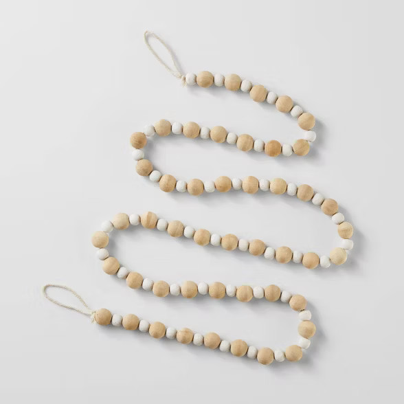Beaded Garland White & Natural - Wondershop™ | Target