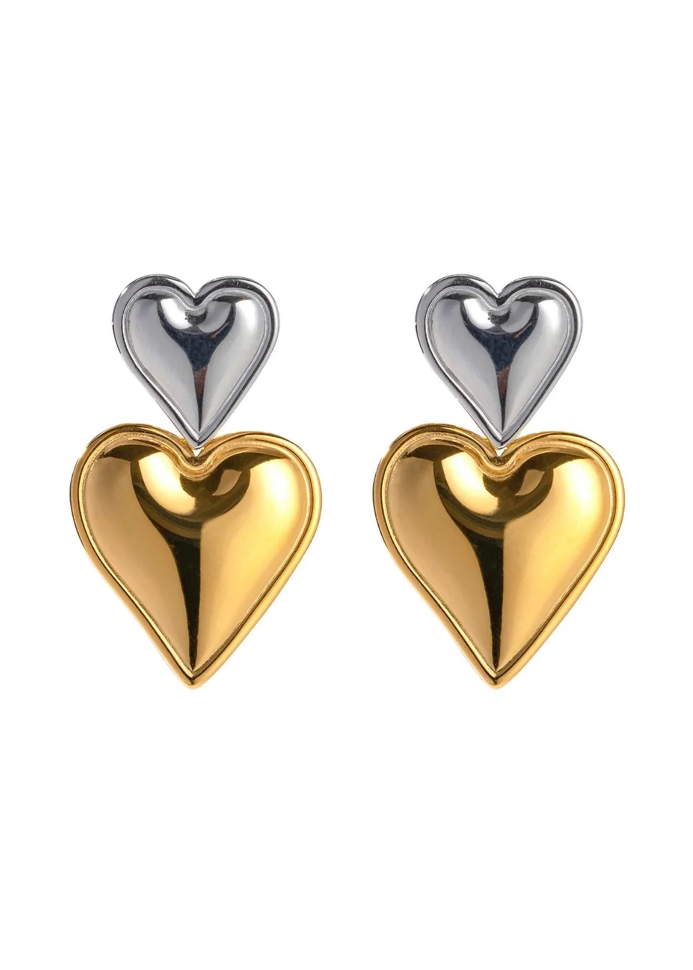 Serena Two Toned Studs | hjane jewels