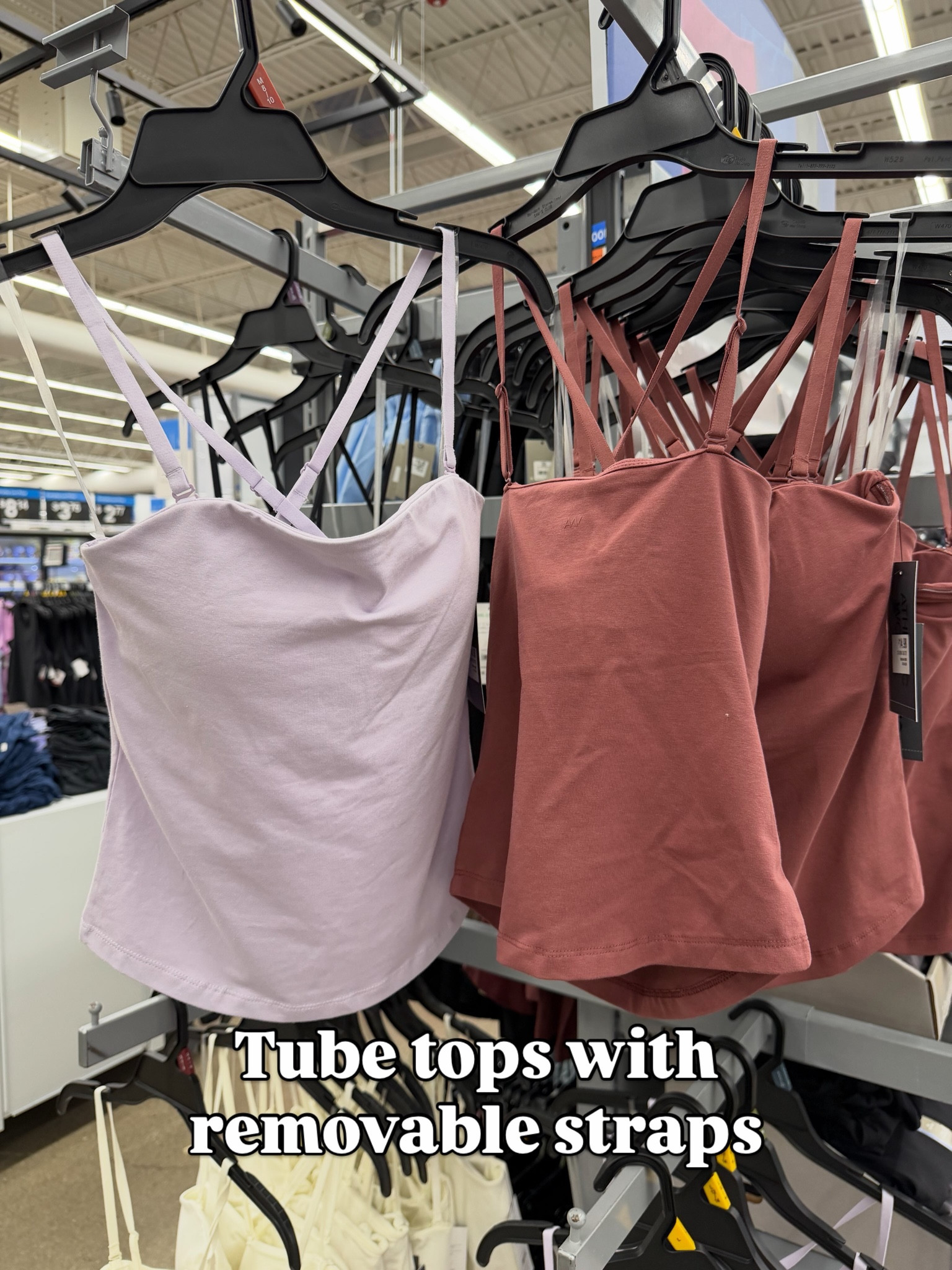 Walmart tube tops with removable straps. #walmartfashion