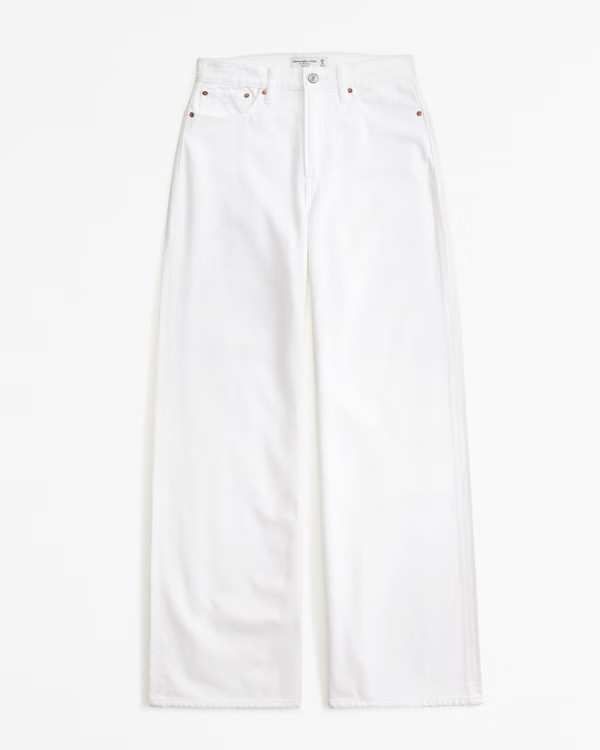Women's High Rise Wide Leg Jean | Women's Bottoms | Abercrombie.com | Abercrombie & Fitch (US)