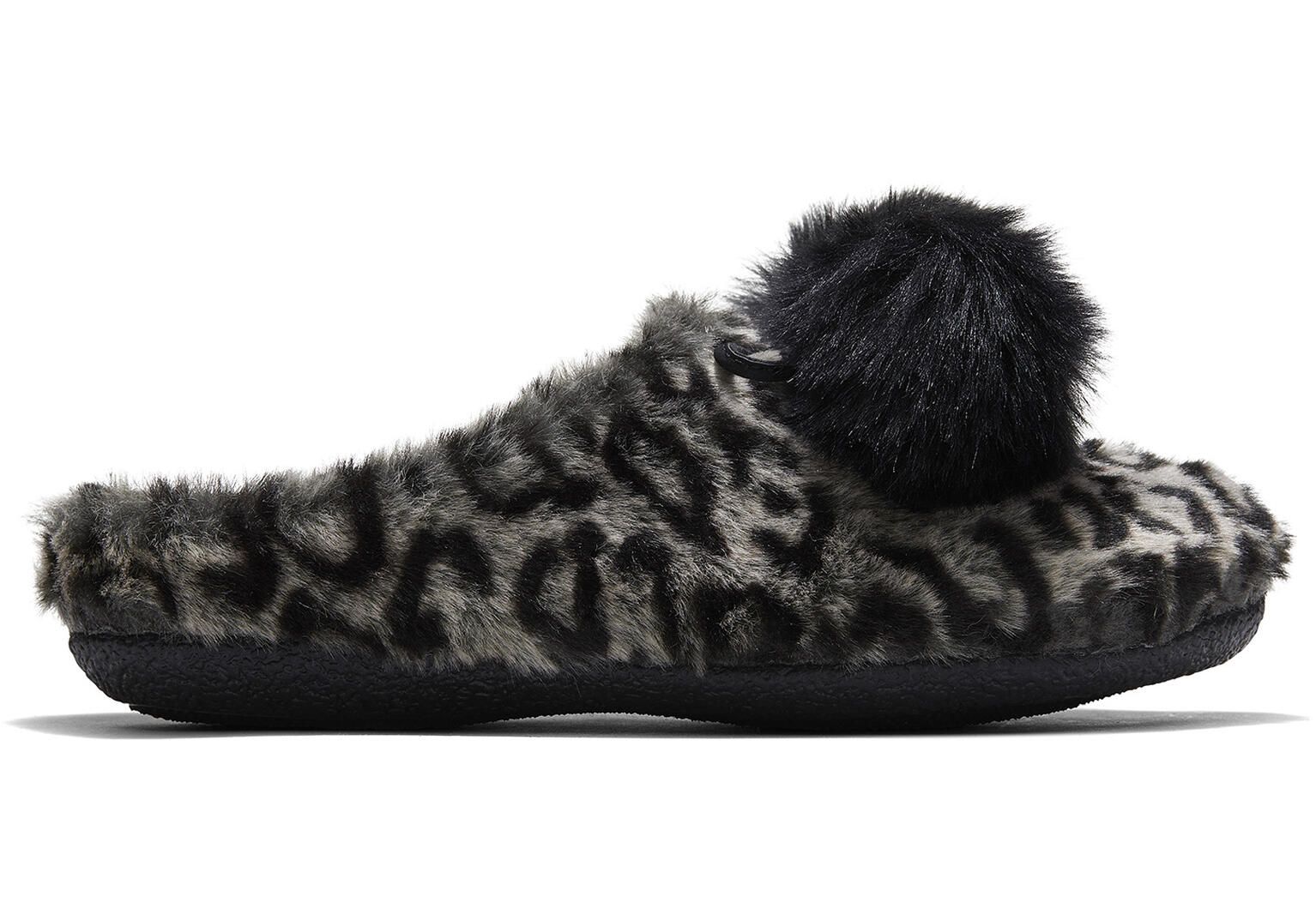 Grey Leopard Faux Fur Ivy Slipper | TOMS (US)