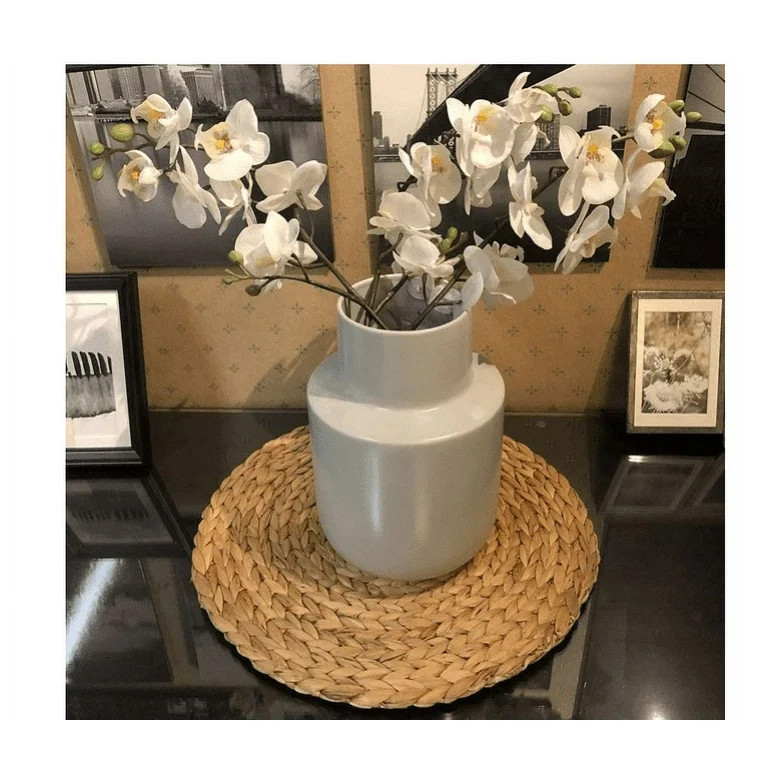 Woven Placemats Set of 4, Round Placemats for Dining Table, 100% Water Hyacinth, Natural Farmhous... | Walmart (US)