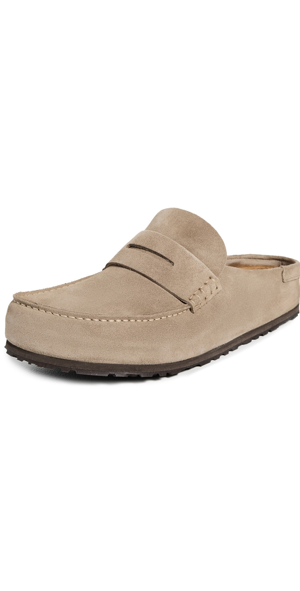 Birkenstock Naples Wrapped Bold Grip Slippers Taupe 45 | Shopbop