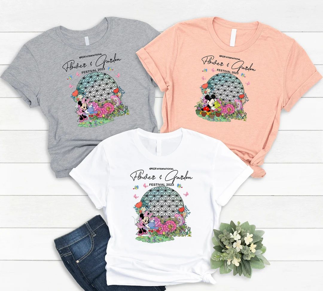 Disney Shirts, Disney Flower And Garden Festival Shirt, Let The Magic Blossom Shirts, Epcot Shirt... | Etsy (US)