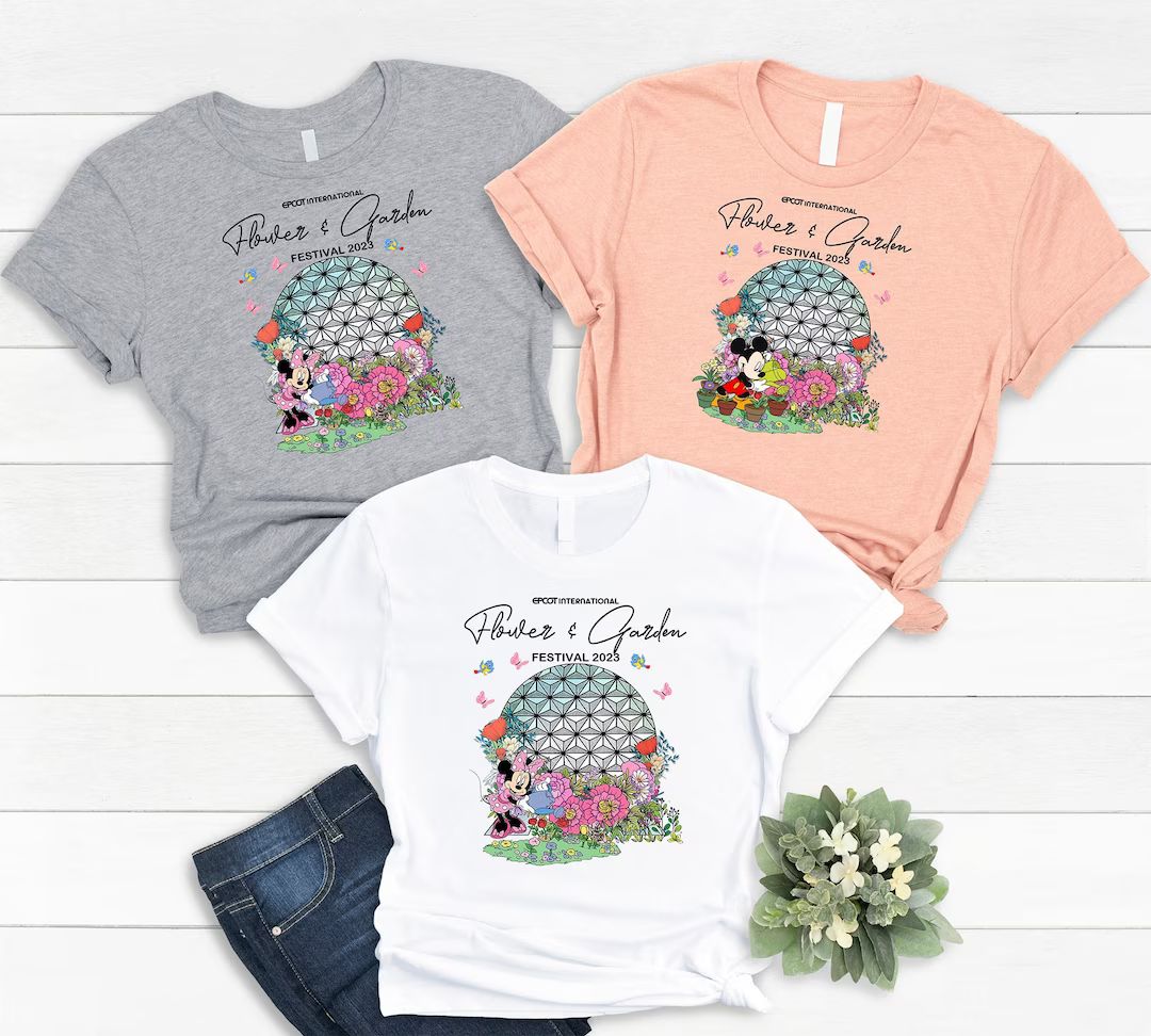 Disney Shirts, Disney Flower And Garden Festival Shirt, Let The Magic Blossom Shirts, Epcot Shirt... | Etsy (US)