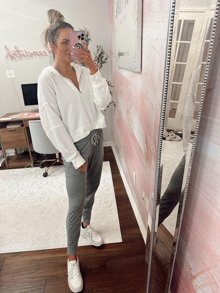 Todays daily outfit perfect for travel outfit, errands, mom life etc.
The best pullover, joggers and my favorite neutral sneakers for spring! 

#LTKshoecrush #LTKfindsunder50 #LTKstyletip