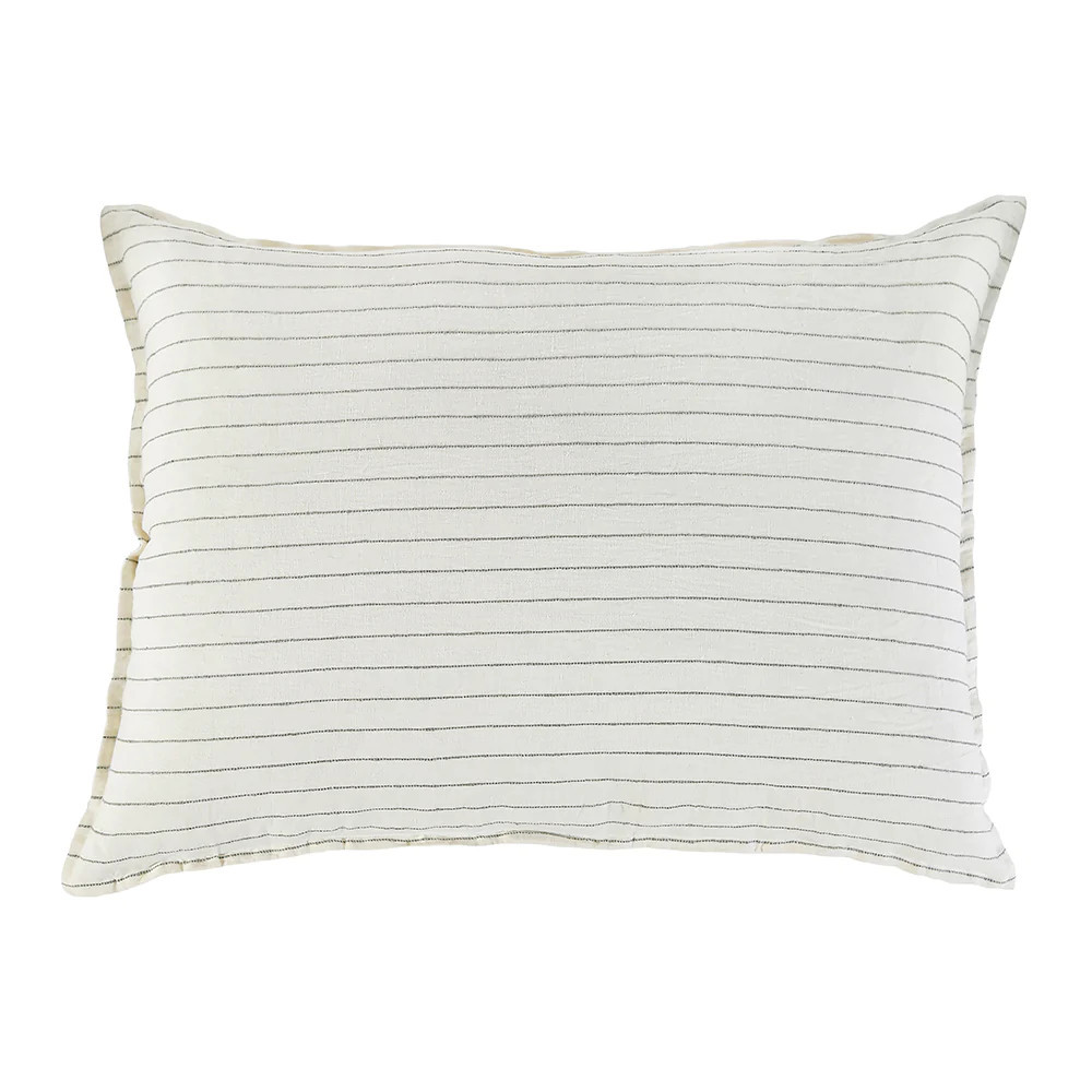 BLAKE BIG PILLOW WITH INSERT - CREAM/GREY | Pom Pom at Home