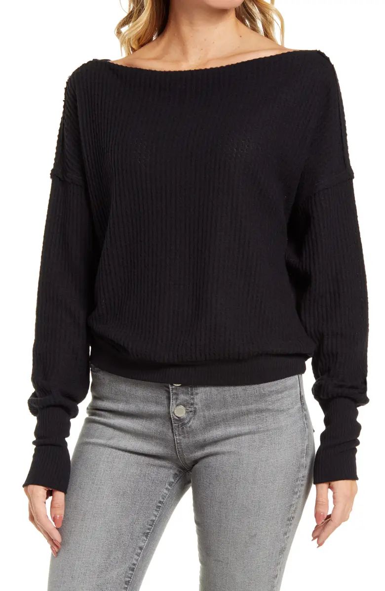Off the Shoulder Thermal Knit Top | Nordstrom Canada