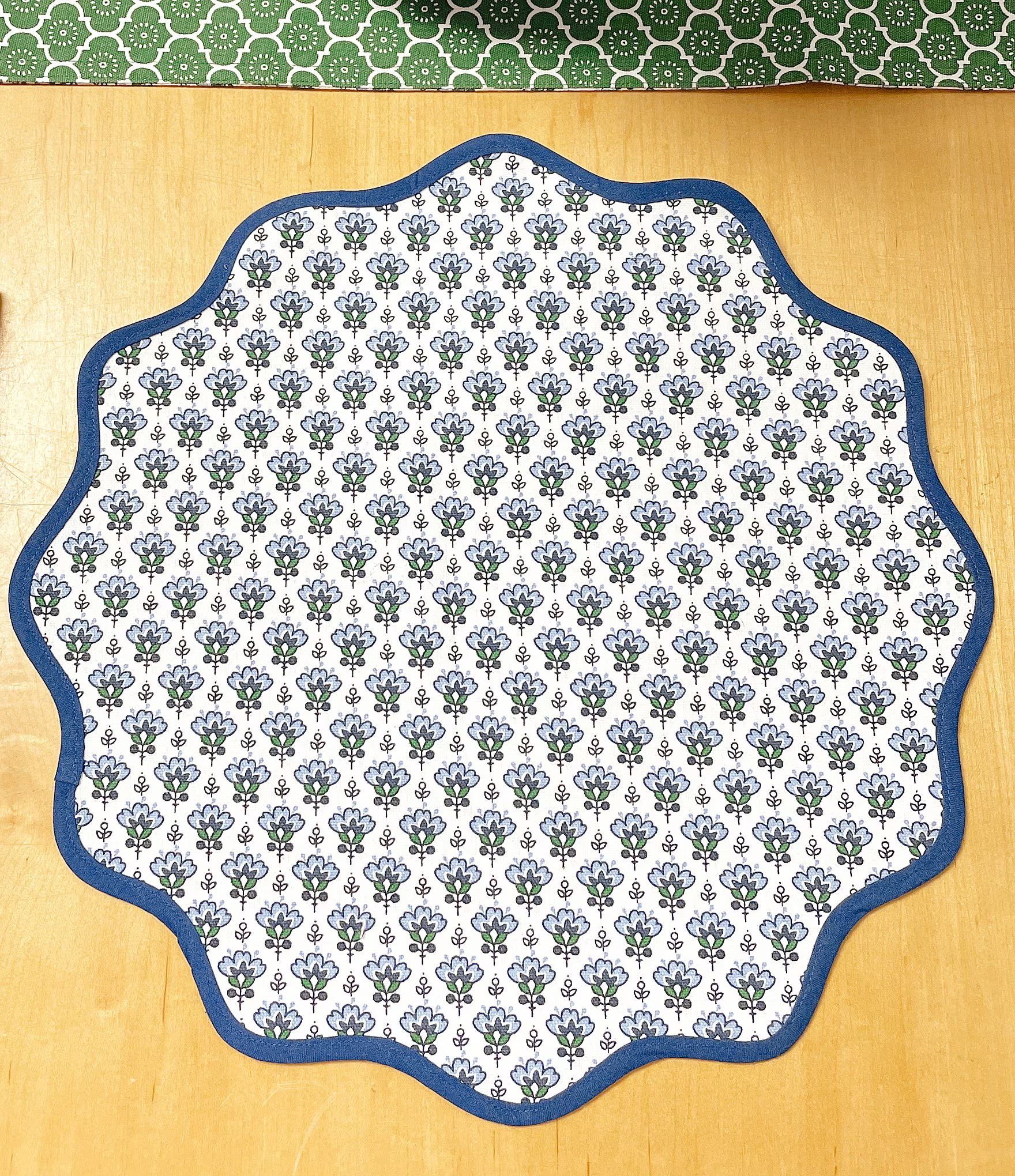 x Mrs. Southern Social Scalloped Mini Floral and Vine Placemat | Dillards