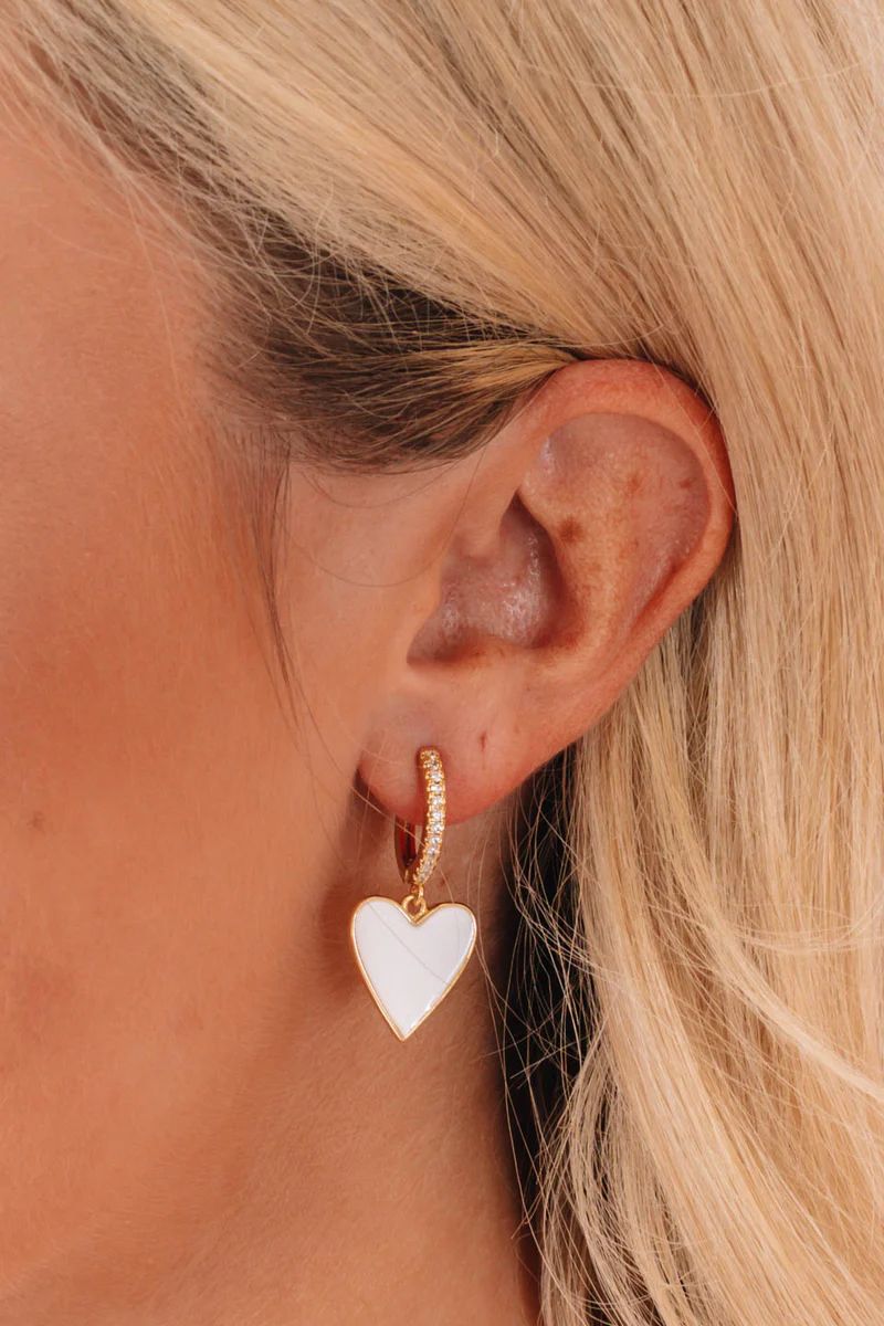 Spread The Love Earrings - White | The Impeccable Pig