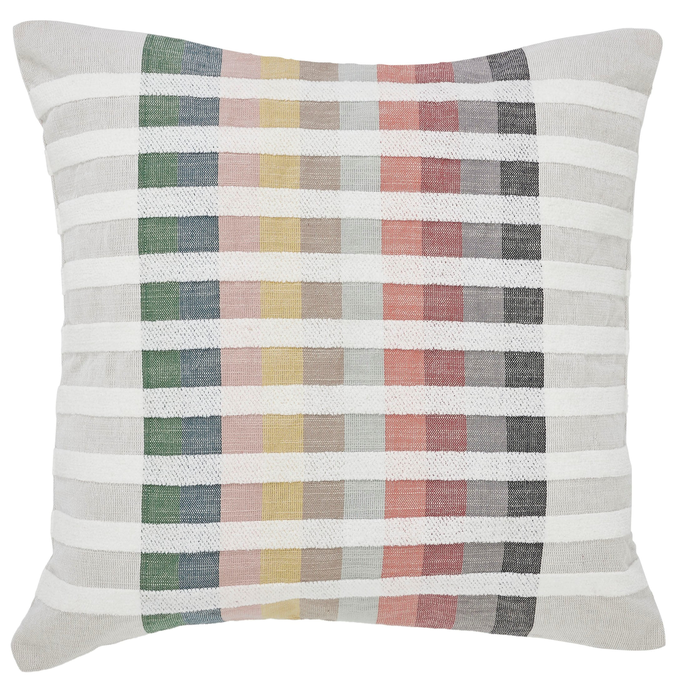 Multicolor Plaid Woven Cotton Square Decorative Pillow, Mainstays, 18" x 18" | Walmart (US)