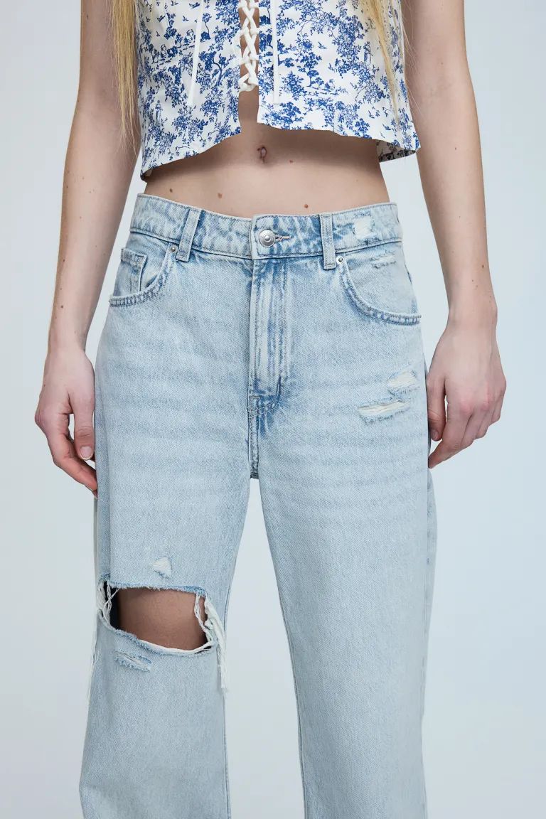 Wide High Jeans - Pale denim blue - Ladies | H&M US | H&M (US + CA)