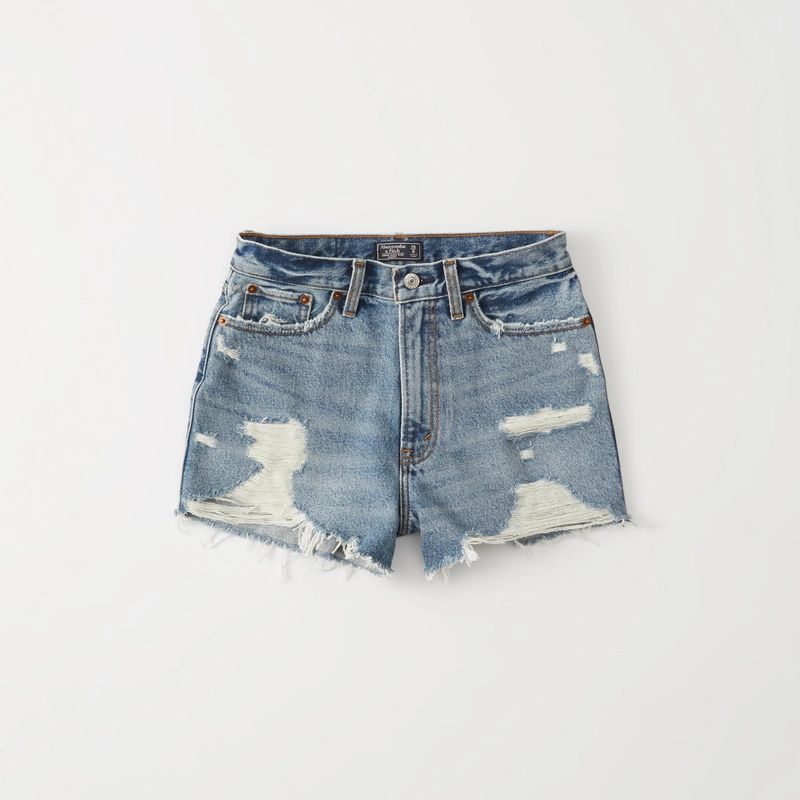 Womens High Rise Denim Shorts | Womens Bottoms | Abercrombie.com | Abercrombie & Fitch US & UK