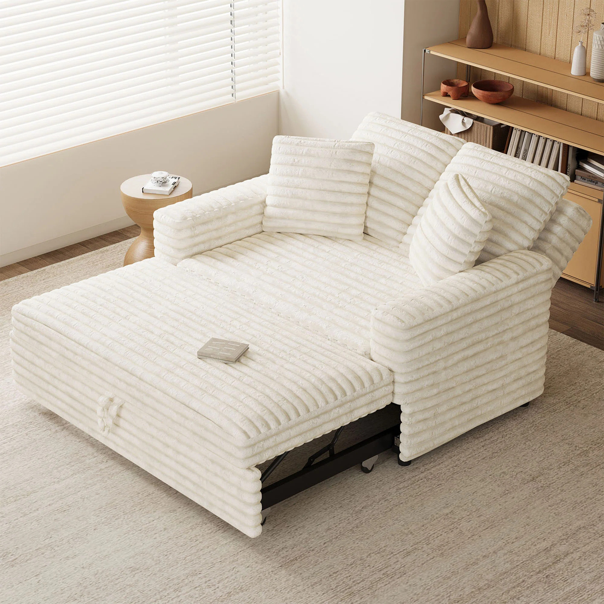 Plush Soft Double Seat Sofa Bed with Removable Cushion | Wayfair North America