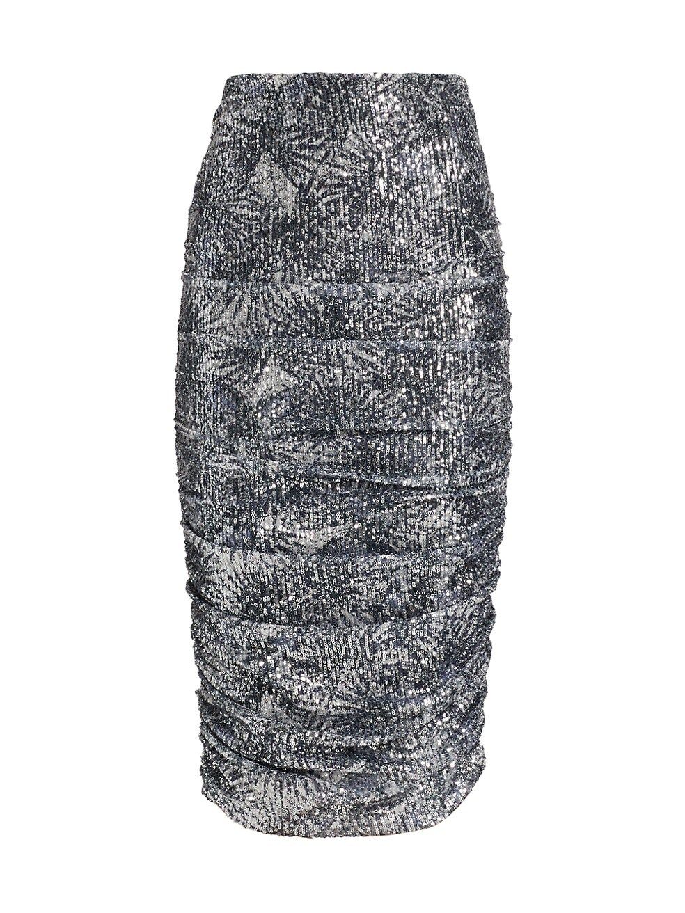 Le Superbe Rockstar Ruched Sequin Mesh Skirt | Saks Fifth Avenue