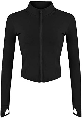 Lviefent Womens Lightweight Full Zip Running Track Jacket Workout Slim Fit Yoga Sportwear with Th... | Amazon (US)