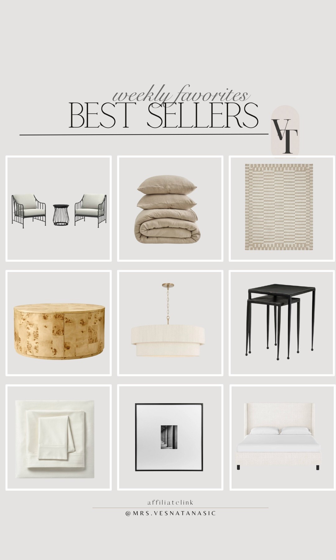 This week’s best sellers and home favorites including our upholstered bed and nesting tables! 

@wayfair #wayfair #wayfairfinds #bed #bedding #sidetable #coffeetable #patiofurniture #outdoorfurniture #rug #lighting #frame @walmart @target @quince #quince #targetstyle
#walmartfinds 

#LTKSaleAlert #LTKSpringSale #LTKHome