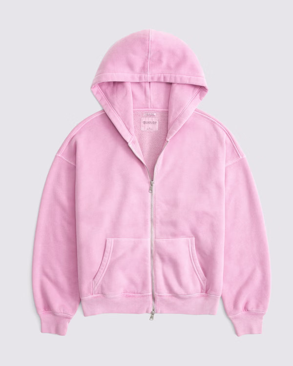 Women's Sunday Hooded Full-Zip | Women's Tops | Abercrombie.com | Abercrombie & Fitch (US)
