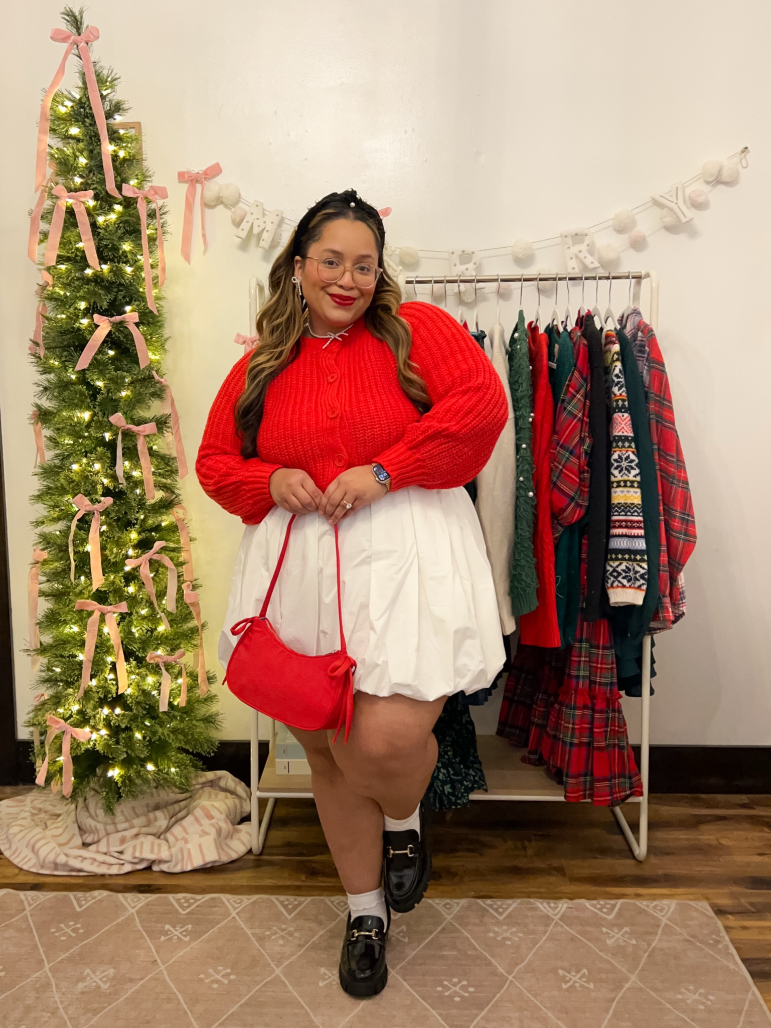 Holiday outfit , styling the trendy bubble skirt and Amazon cardigan with bow purse 

#LTKHoliday #LTKSeasonal #LTKStyleTip