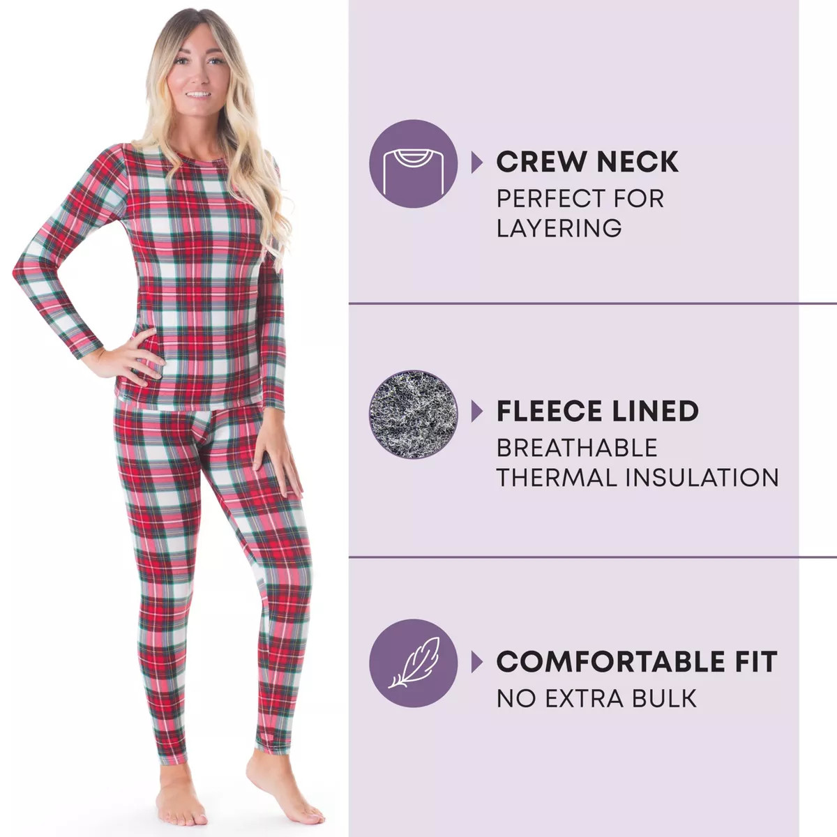 Rocky Thermal Underwear for Women, Long Johns Fleece Lined Set, Shirt & Pants, Base Layer | Target