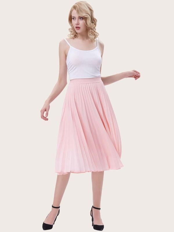 Kate Kasin High Waist Pleated Skirt | SHEIN