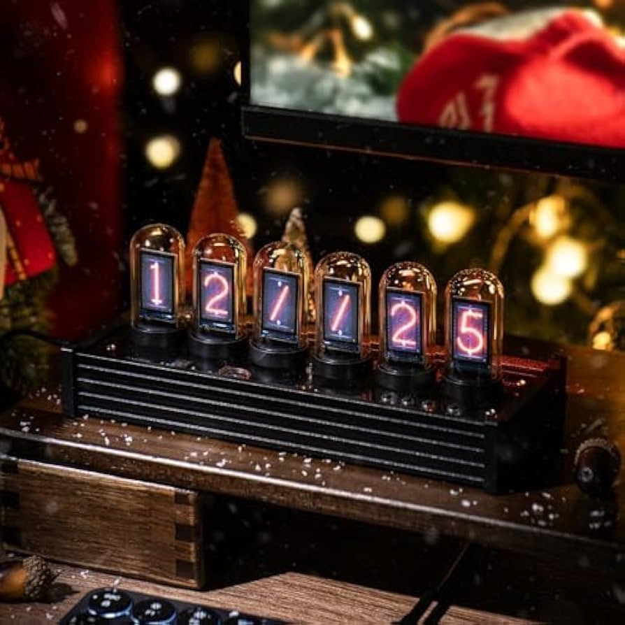 XCOOL Nixie Tube Clock, Nixie Clock in Cyberpunk Decor with Mood Lighting, Nixie Tube Clock Kit f... | Amazon (US)