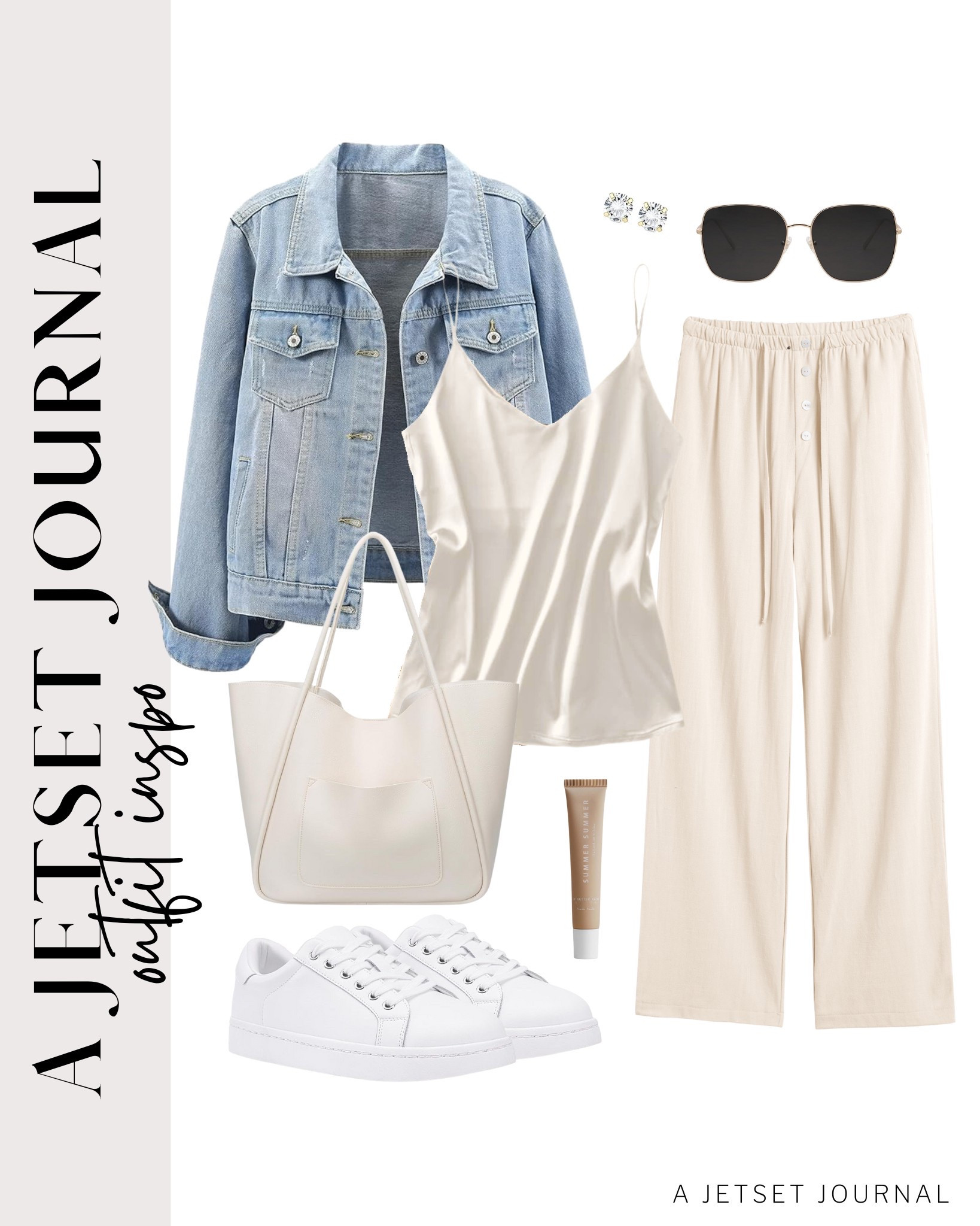 These wide leg pants are so cute and look perfect with a basic tank and a denim jacket for layering!
spring fashion, everyday look, affordable finds, tinted lip oil, gold earrings, wardrobe essential, linen pants, favorite finds, top  picks, viral style, street style, top picks, casual outfit idea

#LTKU #LTKStyleTip #LTKSeasonal