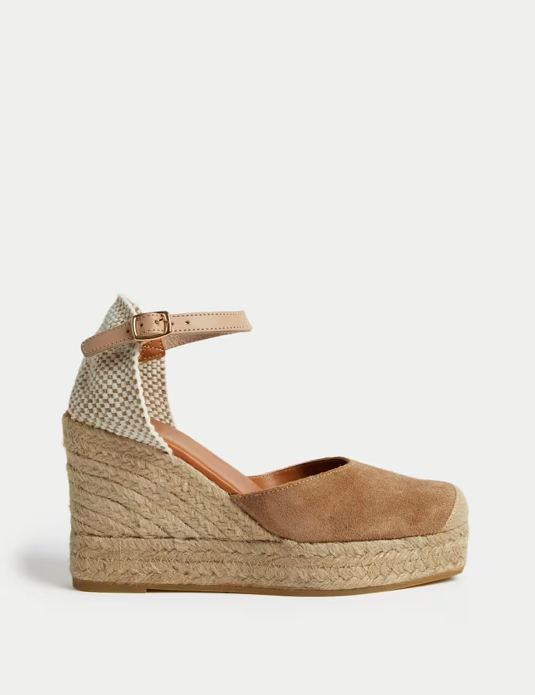 Suede Ankle Strap Wedge Espadrilles | Marks & Spencer (UK)