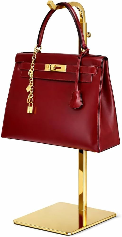 pickpiff Shiny Gold Purse Display Stand, Adjustable Handbag Holder for Closet, Desk, or Retail Di... | Amazon (US)