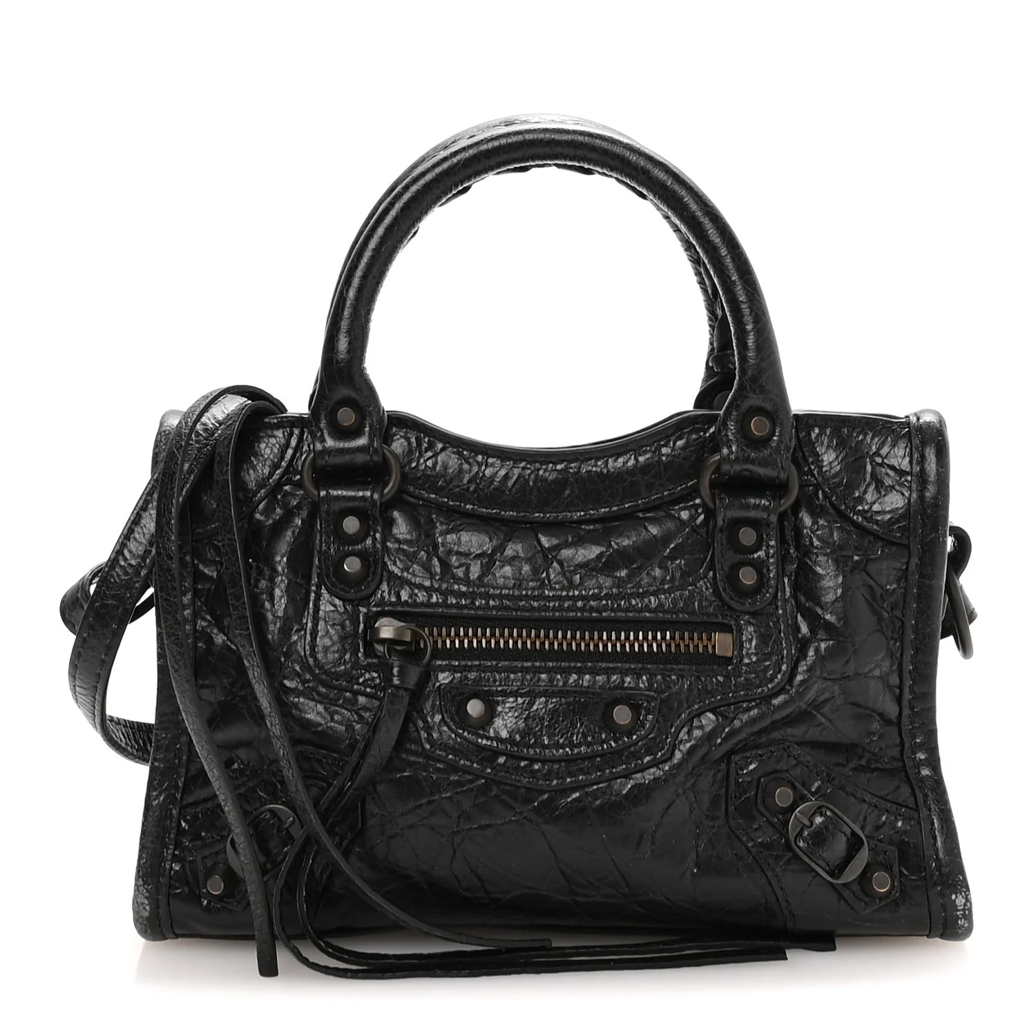Balenciaga Agneau Arena Classic Hardware Nano Le City Black 1893510 | FASHIONPHILE (US)