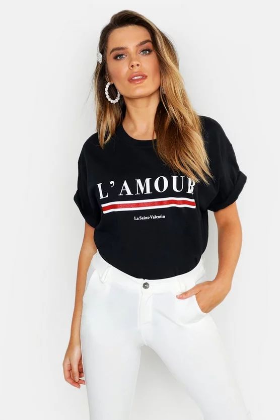 L'Amour Graphic T-Shirt | Boohoo.com (US & CA)