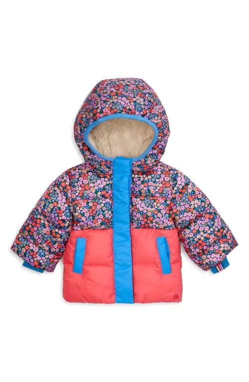 Magnetic Me Lily Faux Fur Lined Hooded Puffer Parka in Pink at Nordstrom, Size 6-9M | Nordstrom