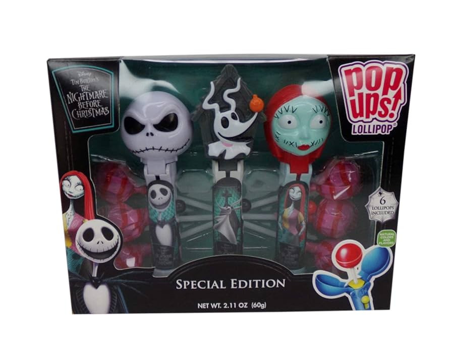 Disney Tim Burton's The Nightmare Before Christmas Special Edition Pop Ups Lollipop Gift Set, 2.1... | Amazon (US)