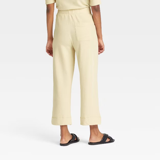 Women's Mid-Rise Wide Leg Terry Lounge Pants - Who What Wear™ | Target