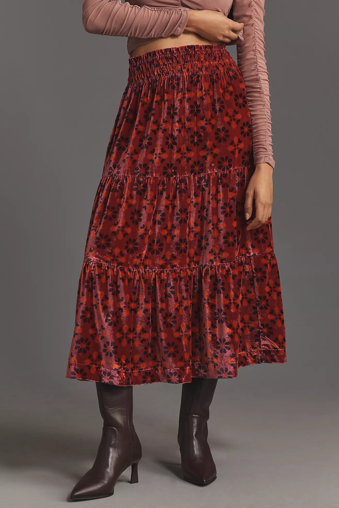 The Somerset Maxi Skirt: Nina Pace Velvet Edition | Anthropologie (US)