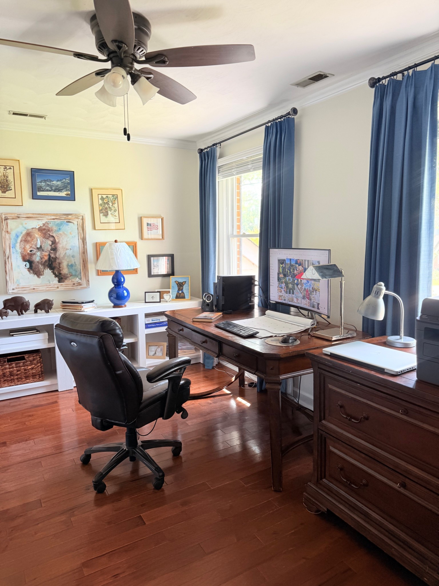 HOMERILLA customer drapes . Blue drapes . Pleated drapes . Home decor. Traditional home style . Blue decor . 
#ltkhome
#ltkfinds