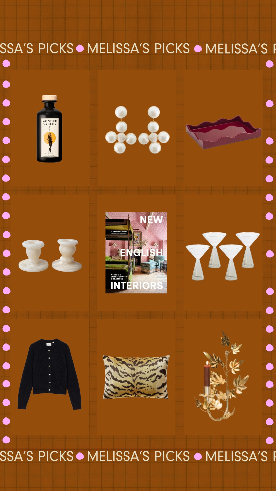 These are all the ‘treats’ I have my eye on…from a timeless tiger pillow and exquisite handcrafted brass sconce to statement earrings and the perfect black cardigan.

#LTKHome