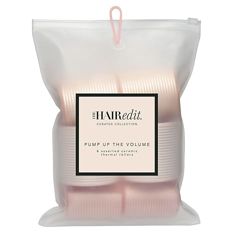 The Hair Edit Pump Up The Volume Ceramic Thermal Rollers - 6 Assorted Self Grip Hair Rollers With... | Amazon (US)